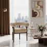 Puffy Boucle Dining Chair  Wide Beech Frame in Okapi Walnut Image 5