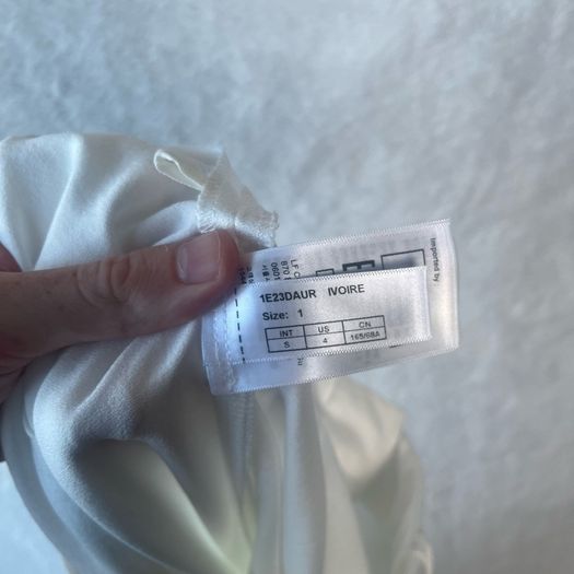ba&sh Ivory White Wide Leg Tailored Trousers Size 1 S