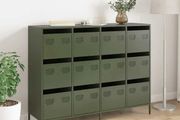 Sideboard Olive Green 135x39x103.5 cm Cold-rolled Steel