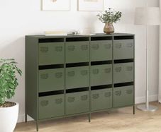 Sideboard Olive Green 135x39x103.5 cm Cold-rolled Steel