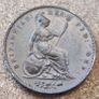 1853 Great Britain Penny WW Queen Victoria Young Head Image 2