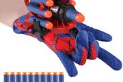 Spiderman Wrist Nerf Bullet Soft Bullets Launcher Spray Wrist With Gloves Launching Soft Bomb Toy Gun Outdoor Games Toys