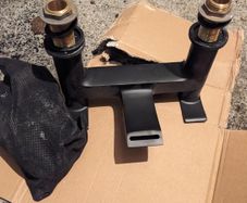 Matt black mixer tap