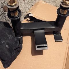 Matt black mixer tap