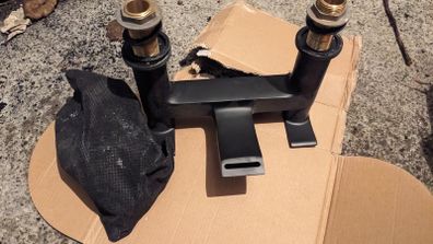 Matt black mixer tap