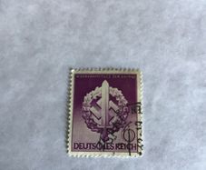 Genuine WW2 German stamp - Sword and Swastika