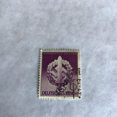 Genuine WW2 German stamp - Sword and Swastika