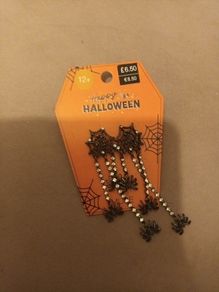 Hallloween spider Web drop earrings