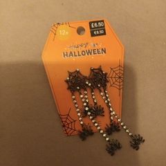 Hallloween spider Web drop earrings