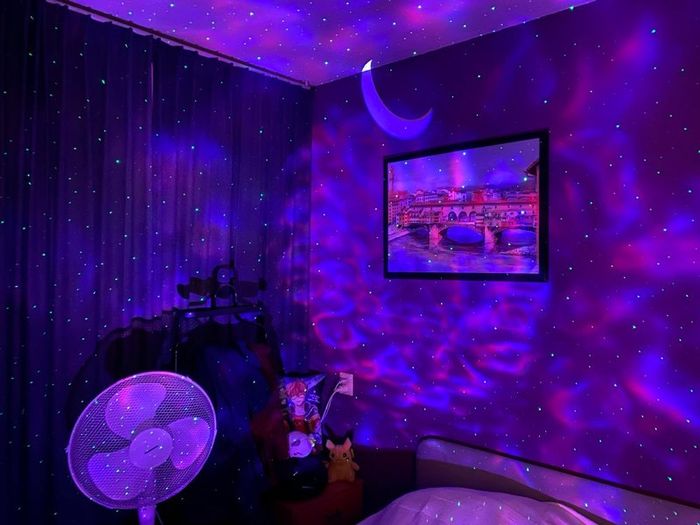 Bluetooth speaker with LED Projection Lamp Galaxy Star Projector Night Light Lamp Ocean Starry Nebula/ Laser Star/ Moon Projection, USB Charging, for Wedding, Party, Kids Room, Birthday