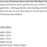 Christmas Red Berry Spray (60cm) Image 3