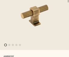6 designer cabinet knobs, antique brass finish