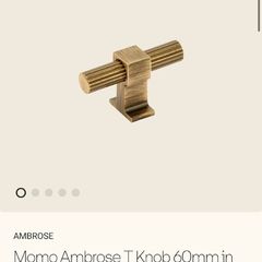 6 designer cabinet knobs, antique brass finish