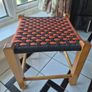 Vintage MidCentury  woven foot Stool Image 6