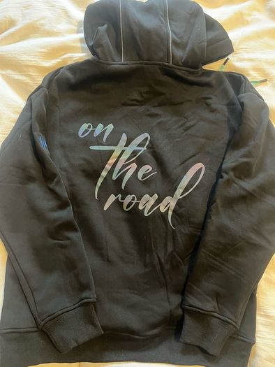 new black fur lined hoodie small