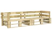 Garden 2-Seater Sofa Pallets Wood