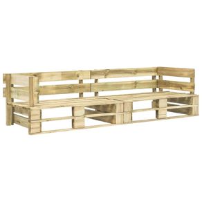 Garden 2-Seater Sofa Pallets Wood