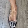 MARC JACOBS Silver Leather Crystal Pointed Flats Sz 40 (Fit 6.5-7UK)  - Rrp 695 USD Image 3