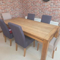 solid oak dining table