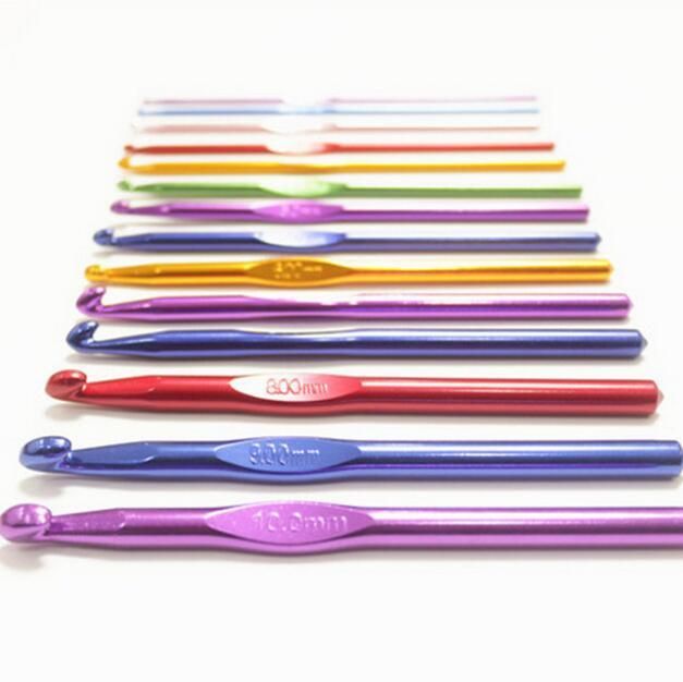 22pcs / set Knitting Tools Sweater Needles Stainless Steel Hand Sewing Set Color Sweater Knit Crochet