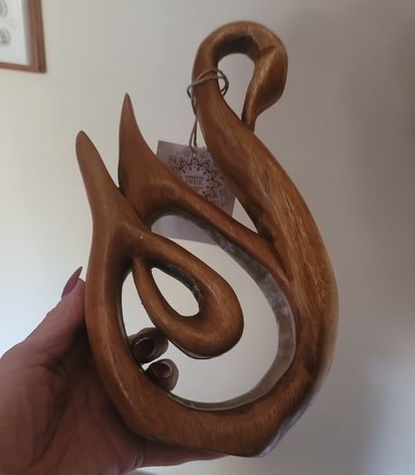 Handmade Wooden Swan Ornament