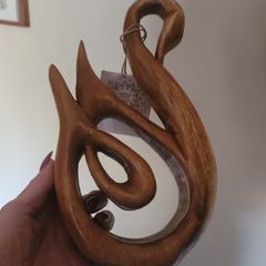 Handmade Wooden Swan Ornament