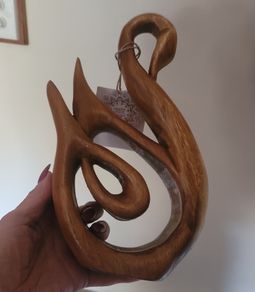 Handmade Wooden Swan Ornament