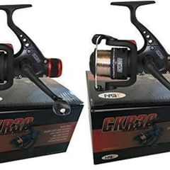 2 x CKR30 Black Fishing Reels Loaded with 6LB Line