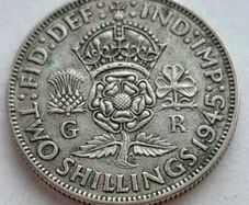 Great Britain Silver Florin 1946 George VI KM# 855