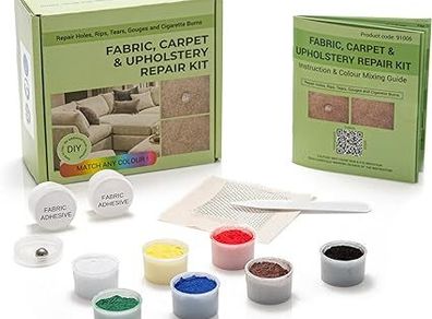 Glass Polish GP91006 DIY Fabric Carpet And Upholstery Repair Diy Kit - Repairs Small Holes, Cuts, Rips, Tears, Burn Marks