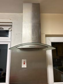 Belling 90cm Curved Glass & Stainless Steel Extractor Hood