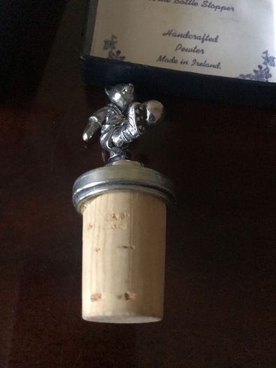NEW- Pewter Bottle Stopper