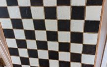 Vintage Card Table painted with Chess Board