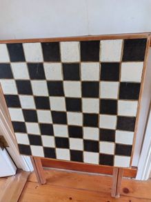 Vintage Card Table painted with Chess Board