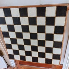Vintage Card Table painted with Chess Board