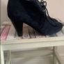 shoe navy suede shoe/boot vintage inspired size 40 Image 5