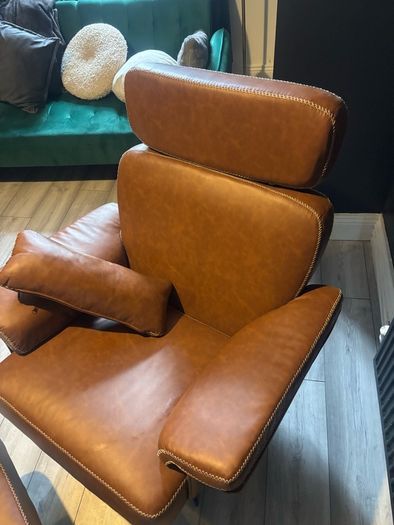 Practically new armchair and footstool
