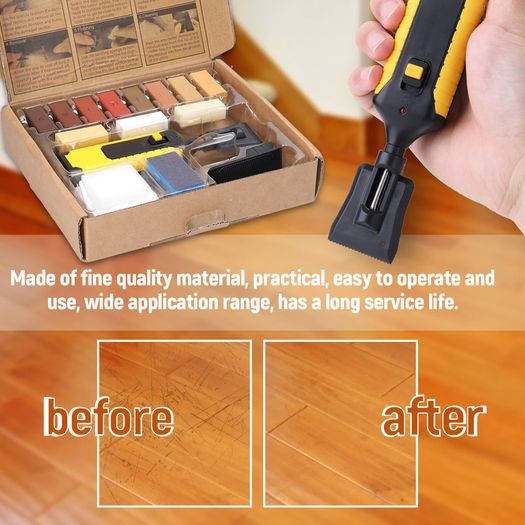 Home Household Laminate Repairing Kit Floor Repairs Kit DIY Multifunctional Wood Board Repairs Tool Kit With 11 Wax Blocks
