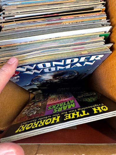DC Long Comic Box w 250 comics for Sale