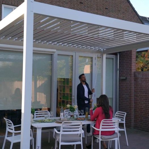 Pergolux Modern Pergola White 3x3x2.4m