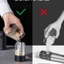Rechargeable Electric Salt and Pepper Grinder Set, Salt and Pepper Mill with Ceramic Grind, Dust Cover with One-Button Control, Adjustable Coarseness, LED Light, for Home & Kitchen, Black&White Image 5