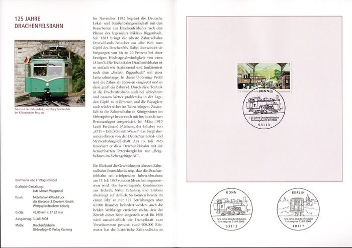 2008 Bundes Republic Deutschland (Germany) Federal Annual Stamp EFT Collection 2008. Includes 49 images of contents