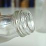 467 - Set of 6 Vintage Clear Glass Cork Screw Top Collectible Decorative Bottles Image 10