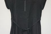 Buttercups Beauty uniform for college Bife Black Salon Tunic with Waist Tie, Size 12 (M) Premium Irish Workwear