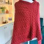 Ladies Irelands Eye Knitted Poncho Image 6