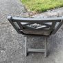 IKEA Grey Wooden Folding Chair + Cushion Image 5