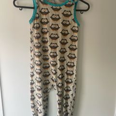 Maxomorra owl playsuit dungarees romper age 18months - 2 years