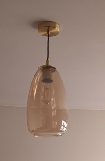 Pair of EGLO Alobrase Glass Pendant Lights Model 98648