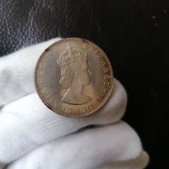 1964 Bermuda Silver Proof One Crown Coin