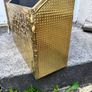 Vintage Brass Fire Screen and Magazine Rack Set Image 6